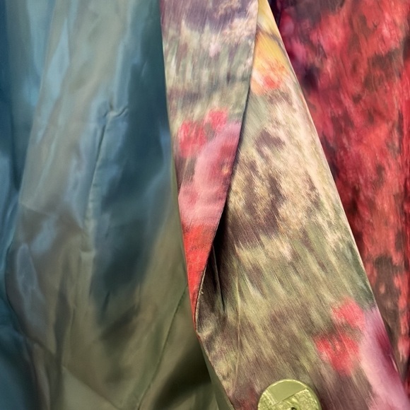 Peter Nygard Petites Pink Floral Short Lined Blazer Pockets Sz 4 - Picture 8 of 12